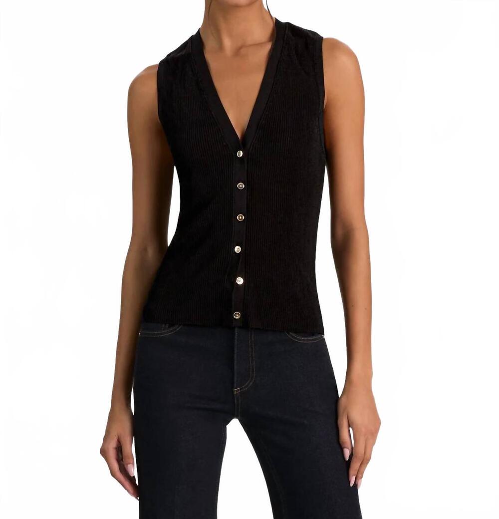 NEW ALICE + OLIVIA loly vest in black